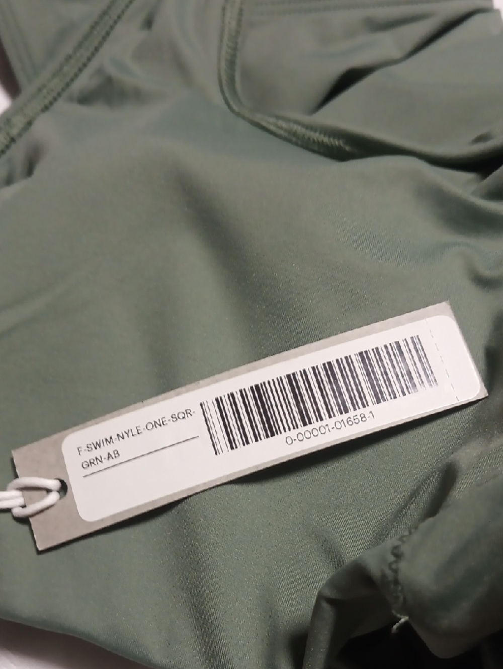 Everlane Olive Square Neck One-Piece Swimsuit - Picture 6 of 6